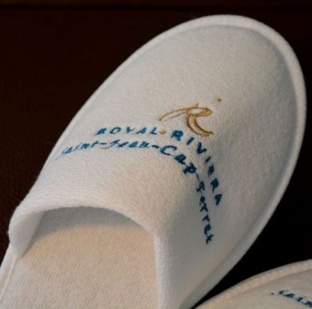 Personalized hotel slippers